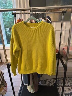 Lemon Crewneck Knit Sweater - Women's Soft Pullover